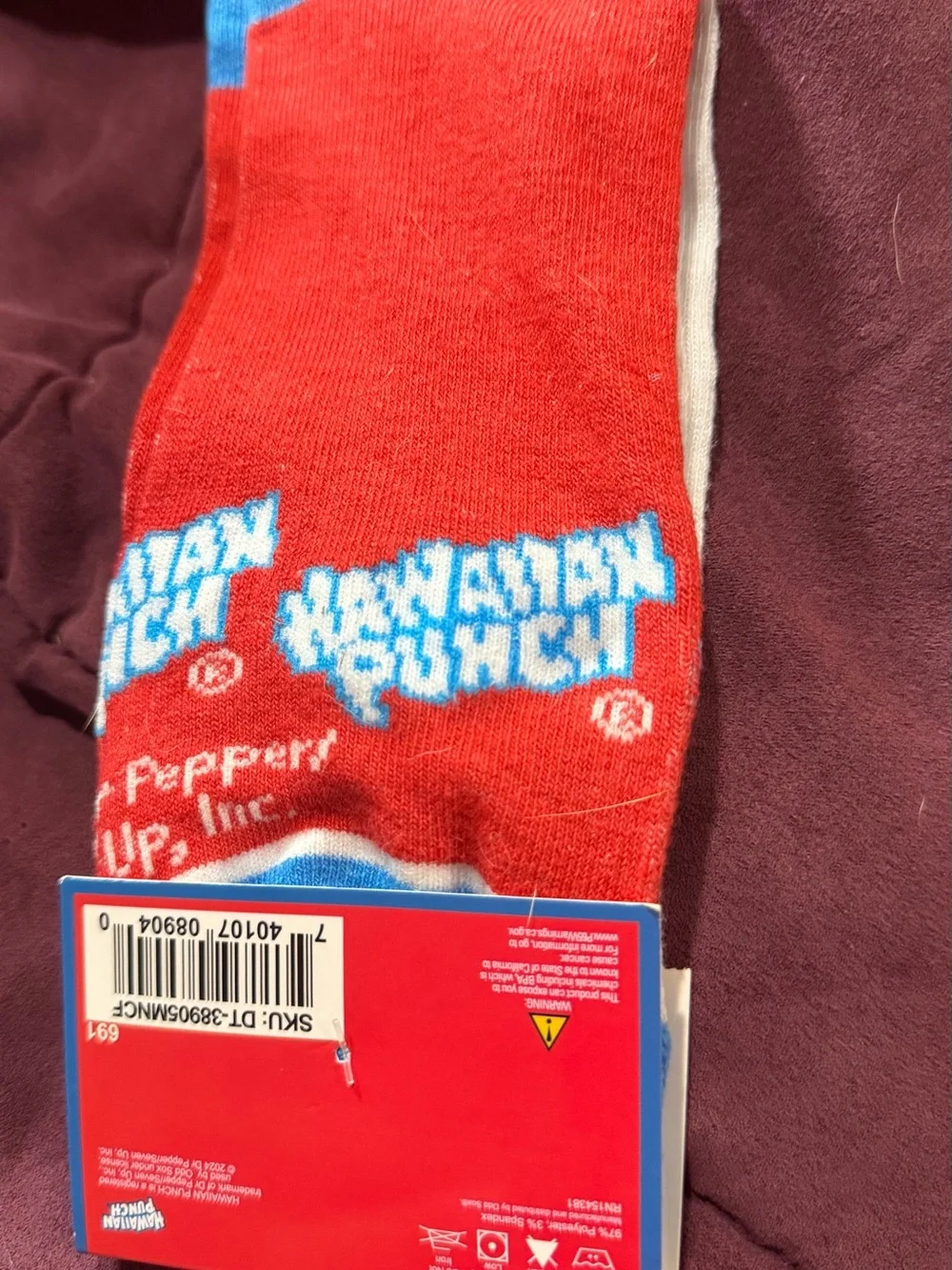 Hawaiian Punch Punchy Crew Socks Men’s Size 6–12 NWT